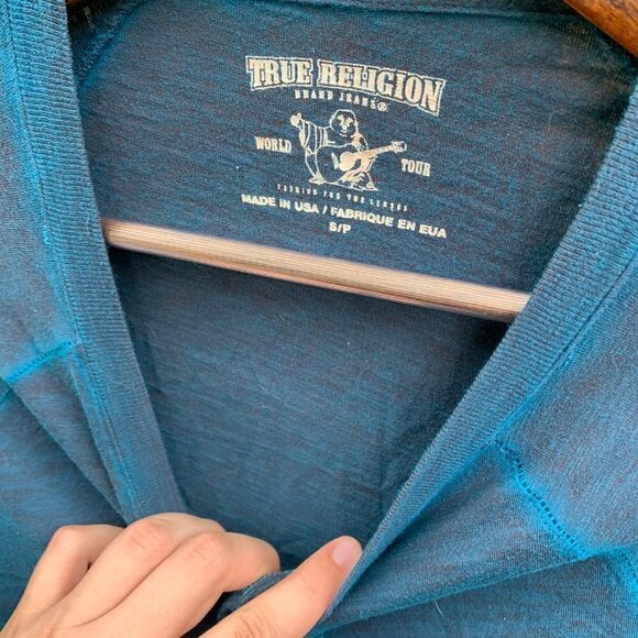 Vintage True Religion Gradient Contrast T Shirt Small - Picture 4 of 6